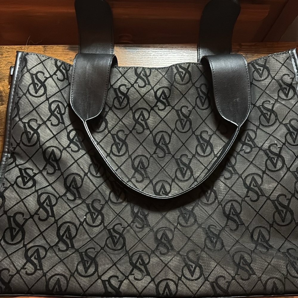 Black Victoria Secret Patterned bag - Picture 2 of 4